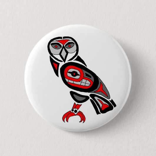 Haida Owl 2014 Ronde Button 5,7 Cm (Voorkant)