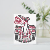Haida Raven Design Briefkaart (Staand voorkant)