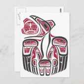 Haida Raven Design Briefkaart (Voorkant / Achterkant)