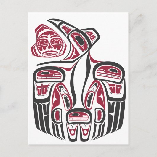 Haida Raven Design Briefkaart (Voorkant)