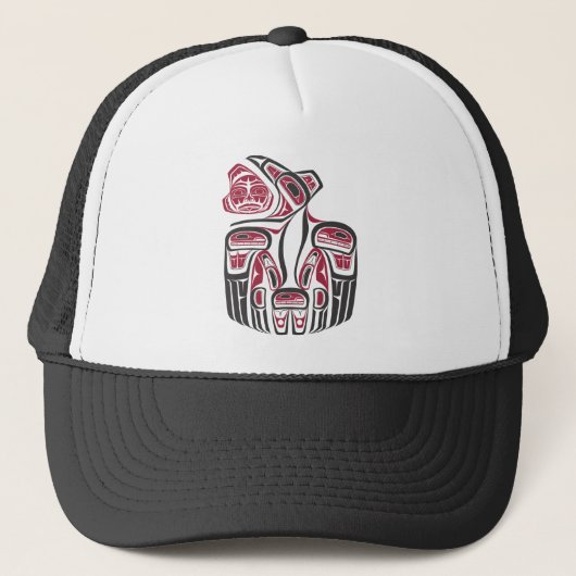 Haida Raven Design Trucker Pet (Voorkant)