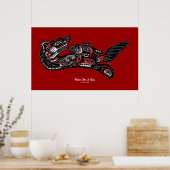 "HAIDA SPIRIT" Moeder Otter & Baby Haida Art Print (Keuken)