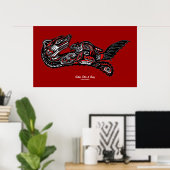 "HAIDA SPIRIT" Moeder Otter & Baby Haida Art Print (Thuiskantoor)