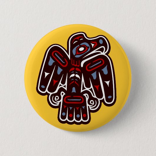 Haida Thunderbird Ronde Button 5,7 Cm (Voorkant)