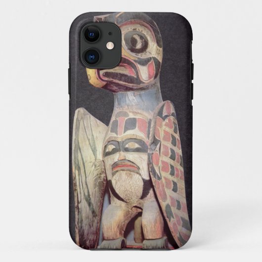 Haida "Thunderbird"-standbeeld (geschilderd hout) Case-Mate iPhone Case (Achterkant)