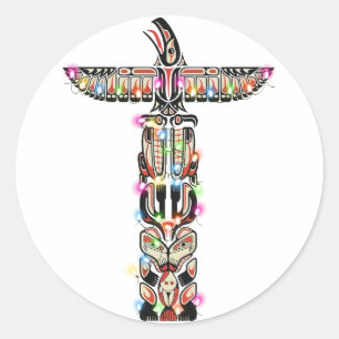 Haida Thunderbird Symbolisme Haida Nation Native Ronde Sticker