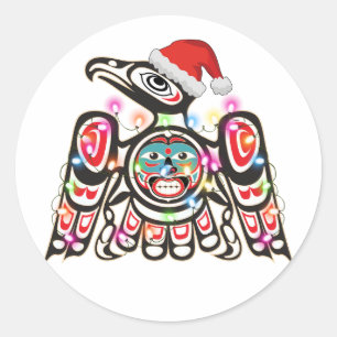 Haida Thunderbird Symbolisme Ornament Target Chris Ronde Sticker