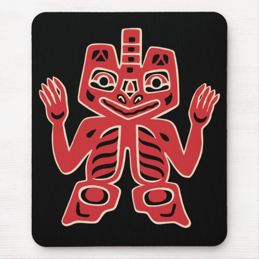 Haida Totem Design Mousepad Muismat (Voorkant)