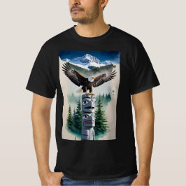 Haida Totem en Bald Eagle T-shirt