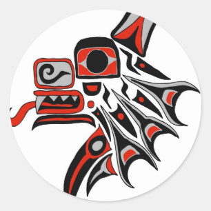 Haida Wolf 2012 Ronde Sticker