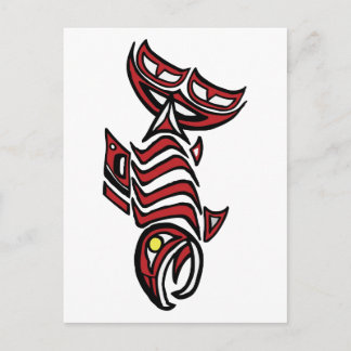 Haida zalm briefkaart