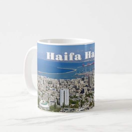 Haifa haven koffiemok (Voorkant links)