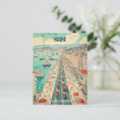 Haifa Israel Travel Briefkaart (Staand voorkant)