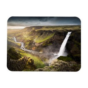 Haifoss Waterfall   Zomer IJsland Magneet