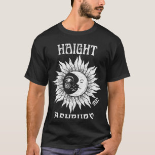 Haight Ashbury 1967 Retro San Francisco Sun Moon H T-shirt