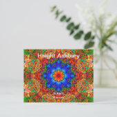 Haight Ashbury Psychedelic Hippie Mode Art Briefkaart (Staand voorkant)