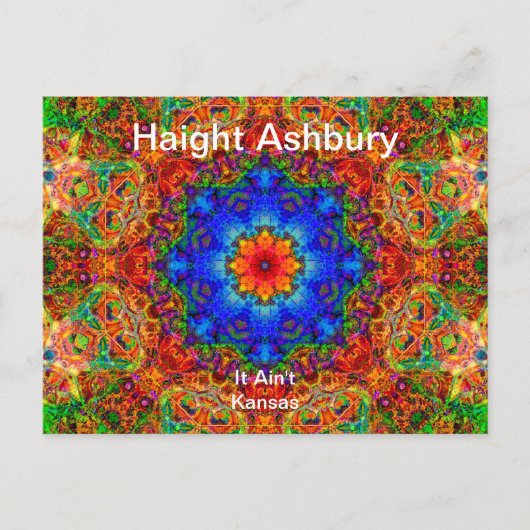Haight Ashbury Psychedelic Hippie Mode Art Briefkaart (Voorkant)