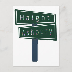 Haight Ashbury Rainbow Street Sign Briefkaart