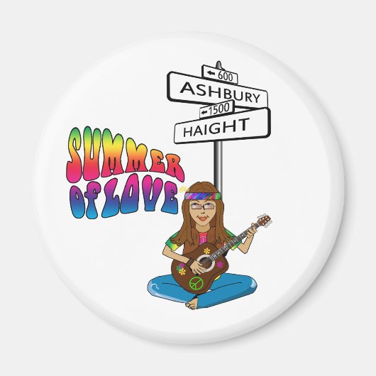 Haight Ashbury Summer of Love Magneet (Voorkant)