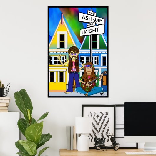 Haight Ashbury Summer of Love Poster (Thuiskantoor)