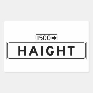 Haight St., San Francisco Straatbord Rechthoekige Sticker