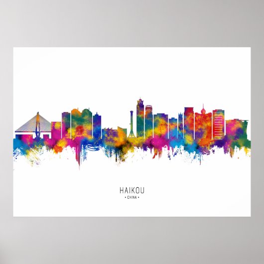 Haikou China Skyline Poster (Voorkant)