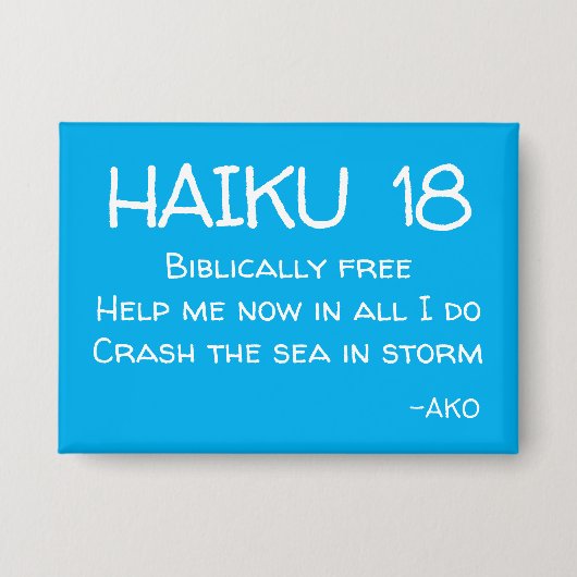 HAIKU 18 BUTTON (Voorkant)