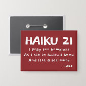 HAIKU 21 BUTTON (Voorkant / Achterkant)