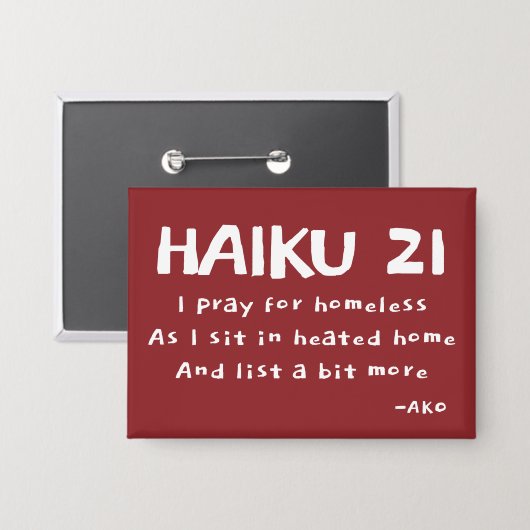 HAIKU 21 BUTTON (Voorkant / Achterkant)
