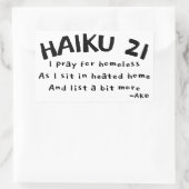 HAIKU 21 RECHTHOEKIGE STICKER (Tas)
