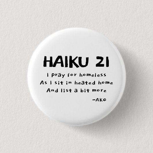 HAIKU 21 RONDE BUTTON 3,2 CM (Voorkant)