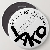 HAIKU 22 RONDE BUTTON 6,0 CM (Voorkant /achterkant)