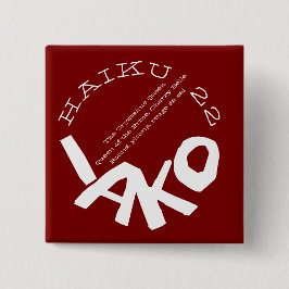 HAIKU 22 VIERKANTE BUTTON 5,1 CM