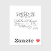 HAIKU 23 STICKER (Vel)