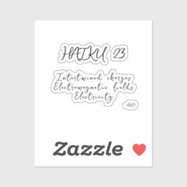 HAIKU 23 STICKER