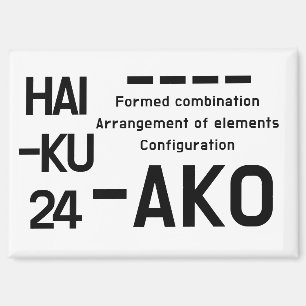 HAIKU 24 MAGNEET