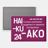 HAIKU 24 MAGNEET (Voorkant / Achterkant)