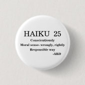 HAIKU 25 RONDE BUTTON 3,2 CM (Voorkant)