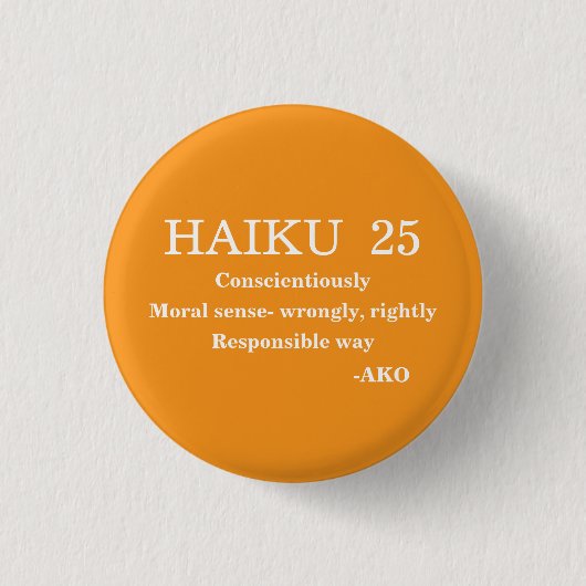 HAIKU 25 RONDE BUTTON 3,2 CM (Voorkant)