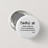 HAIKU 26 RONDE BUTTON 3,2 CM (Voorkant /achterkant)