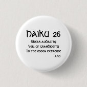 HAIKU 26 RONDE BUTTON 3,2 CM (Voorkant)