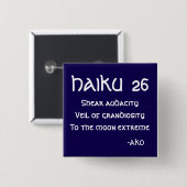HAIKU 26 VIERKANTE BUTTON 5,1 CM (Voorkant /achterkant)
