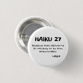 HAIKU 27 RONDE BUTTON 3,2 CM (Voorkant /achterkant)