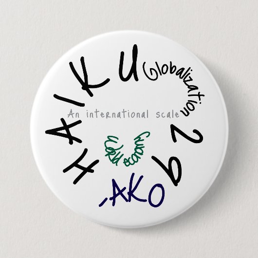 HAIKU 29 RONDE BUTTON 7,6 CM (Voorkant)