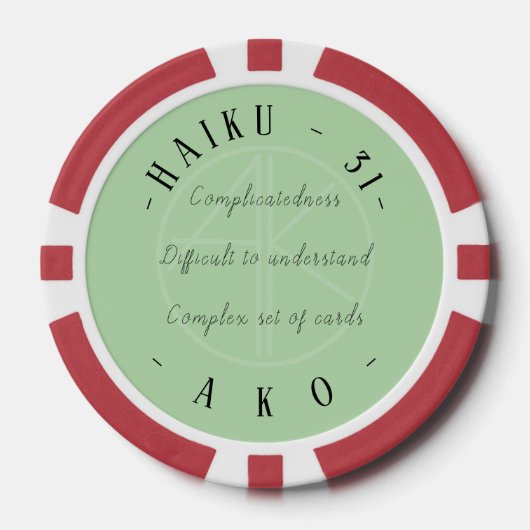 HAIKU 31 POKER CHIPS (Voorkant)