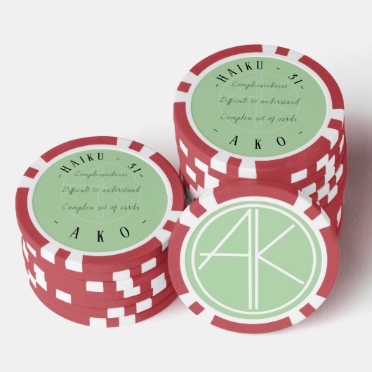 HAIKU 31 POKER CHIPS (Opstapeling)