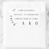 HAIKU 31 RECHTHOEKIGE STICKER (Tas)