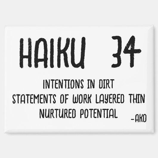 HAIKU 34 MAGNEET (Voorkant)