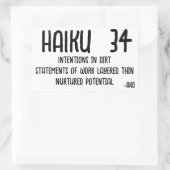 HAIKU 34 RECHTHOEKIGE STICKER (Tas)