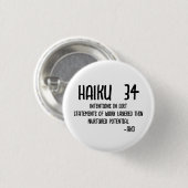 HAIKU 34 RONDE BUTTON 3,2 CM (Voorkant /achterkant)